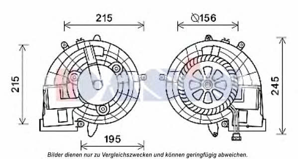 Dasis 128172N Fan assy - heater motor 128172N
