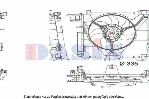 Dasis 128173N Hub, engine cooling fan wheel 128173N
