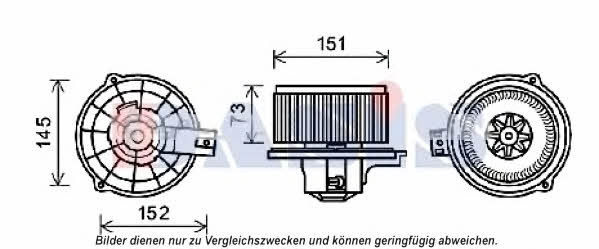 Dasis 518057N Fan assy - heater motor 518057N