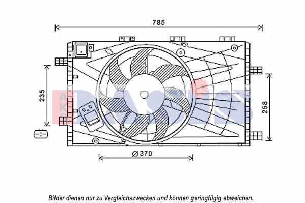 Dasis 158092N Hub, engine cooling fan wheel 158092N