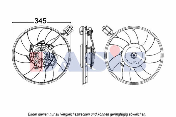 Dasis 158105N Hub, engine cooling fan wheel 158105N