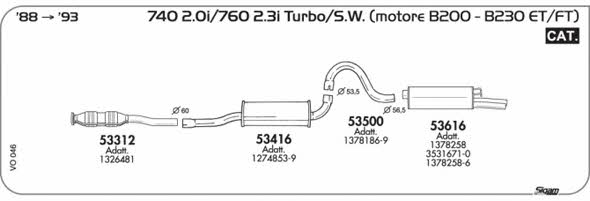 Dasis SGVO046 Exhaust system SGVO046