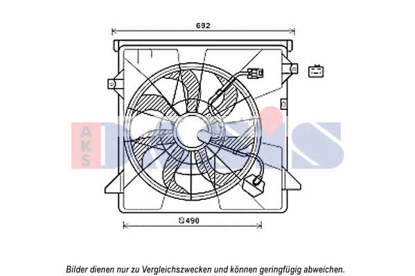 Dasis 568055N Hub, engine cooling fan wheel 568055N