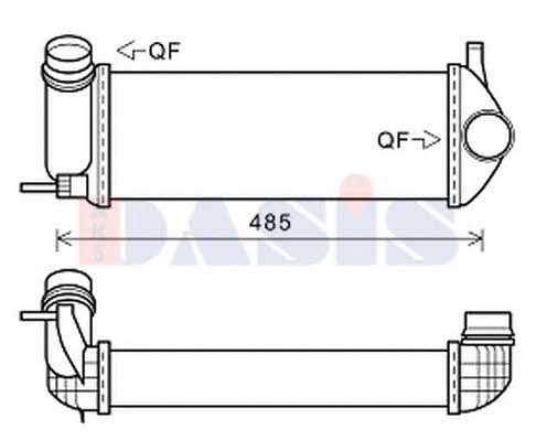 Dasis 187042N Intercooler, charger 187042N