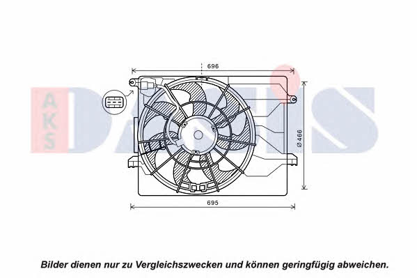 Dasis 518111N Hub, engine cooling fan wheel 518111N