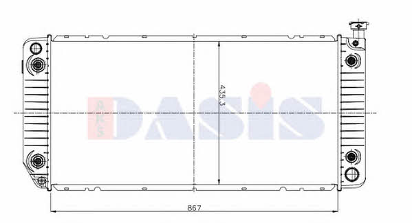 Dasis 520143N Radiator, engine cooling 520143N