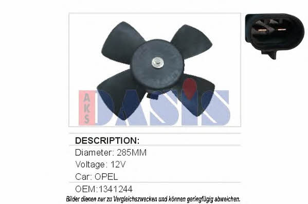 Dasis 158007N Hub, engine cooling fan wheel 158007N