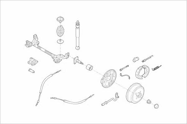 Delphi RENA-14184-R Wheel suspension RENA14184R RENA14184R Delphi Wheel suspension
