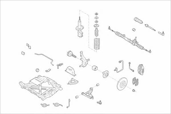 Delphi RENA-15575-F Wheel suspension RENA15575F RENA15575F Delphi Wheel suspension
