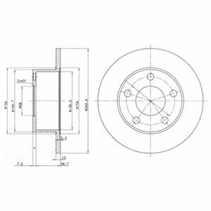 Delphi BG2746 Rear solid brake disc BG2746 BG2746 Delphi Rear solid brake disc