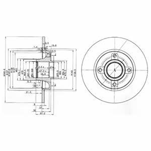 Delphi BG3962 Rear brake disc, non-ventilated BG3962