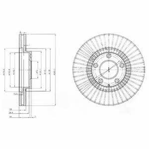 Brake rotor Mazda MPV: BG4027 Delphi Front vented brake disc