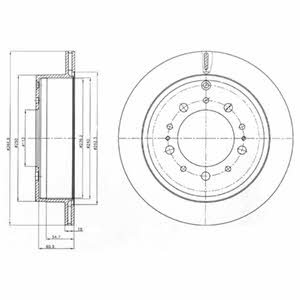 Delphi BG4275 Rear ventilated brake disc BG4275