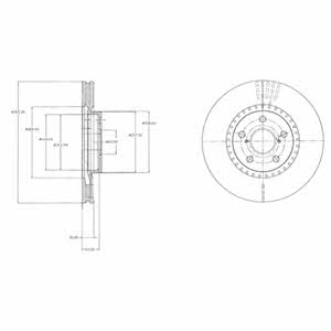 Delphi BG9074 Brake disc BG9074