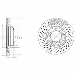 Delphi BG9095 Brake disc BG9095