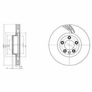 Delphi BG9101 Brake disc BG9101