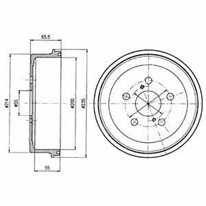 Delphi BF341 Brake drum BF341