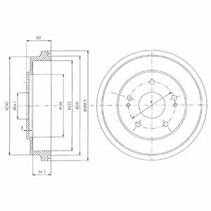 Delphi BF419 Rear brake drum BF419