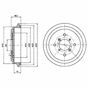 Delphi BF450 Brake drum BF450