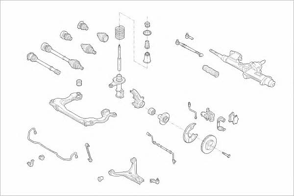 Delphi AUDI-04668-F Wheel suspension AUDI04668F AUDI04668F Delphi Wheel suspension