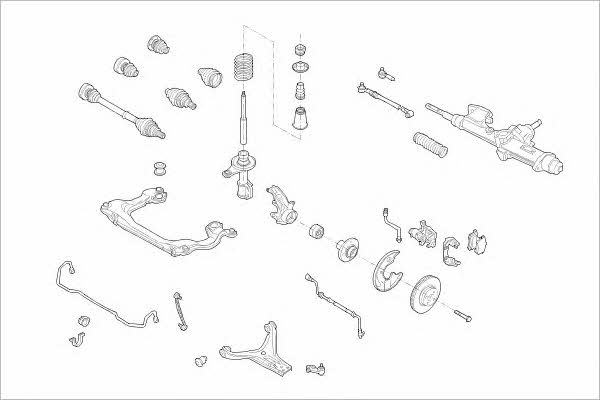Delphi AUDI-04671-F Wheel suspension AUDI04671F AUDI04671F Delphi Wheel suspension