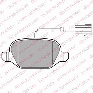 Delphi LP2302 Brake pad set LP2302 LP2302 Delphi Brake pad set