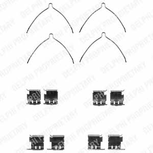 Delphi LX0373 Brake pad fitting kit LX0373 LX0373 Delphi Brake pad fitting kit