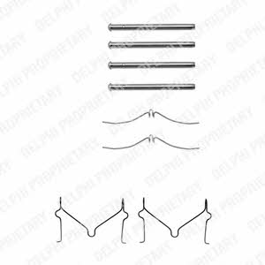 Brake pad accessory kit Mazda 121: LX0211 Delphi Brake pad fitting kit