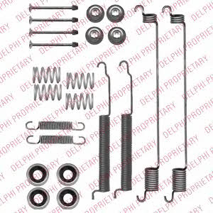 Rear brake pad fitting kit Nissan Pickup: LY1354 Delphi Brake pad fitting kit