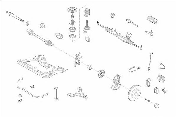 Delphi MERC-16929-F Wheel suspension MERC16929F