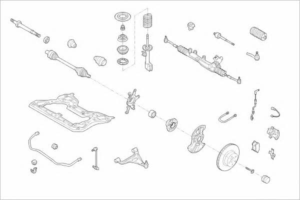  MERC-18715-F Wheel suspension MERC18715F