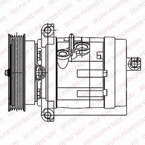 Delphi TSP0155984 Compressor, air conditioning TSP0155984