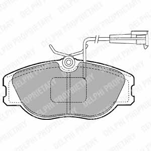 Brake pad kit Lancia Dedra: LP1400 Delphi Brake pad set