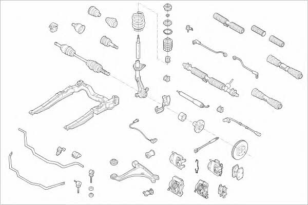 Delphi OPEL-01011-F Wheel suspension OPEL01011F OPEL01011F Delphi Wheel suspension
