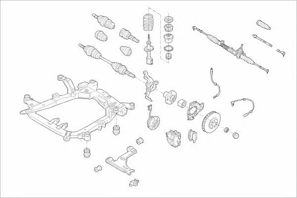 Delphi OPEL-15343-F Wheel suspension OPEL15343F OPEL15343F Delphi Wheel suspension
