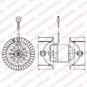 Delphi TSP0545025 Fan assy - heater motor TSP0545025