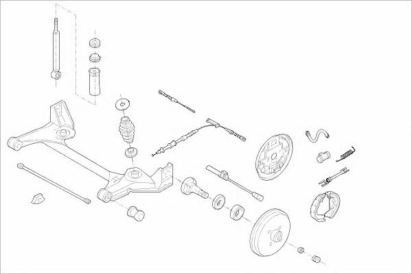 Delphi OPEL-16181-R Wheel suspension OPEL16181R OPEL16181R Delphi Wheel suspension