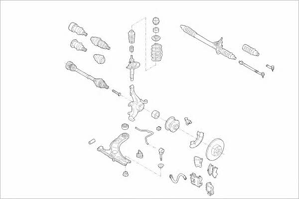 Delphi VW-10053-F Wheel suspension VW10053F