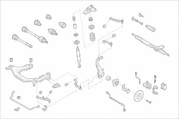 Delphi VW-10055-F Wheel suspension VW10055F