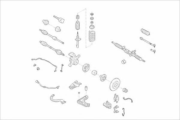 Delphi FORD-17305-F Wheel suspension FORD17305F