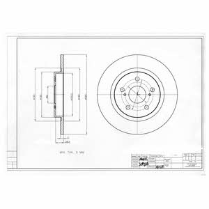 Delphi BG4200C Rear brake disc, non-ventilated BG4200C