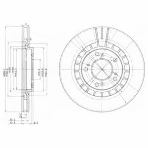 Delphi BG3796 Brake disc BG3796