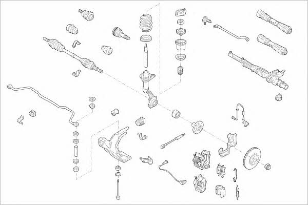 OPEL00615F Delphi Wheel suspension