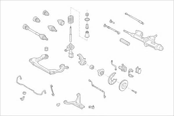 Delphi AUDI-01465-F Wheel suspension AUDI01465F AUDI01465F Delphi Wheel suspension