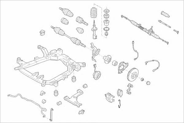 Delphi OPEL-15339-F Wheel suspension OPEL15339F OPEL15339F Delphi Wheel suspension