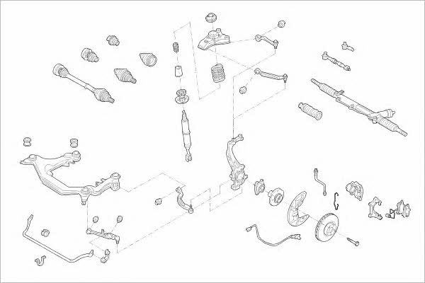 Delphi AUDI-18369-F Wheel suspension AUDI18369F AUDI18369F Delphi Wheel suspension