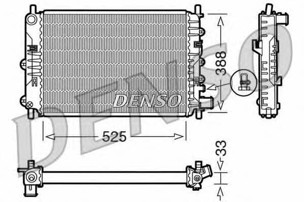 DENSO DRM10025 Radiator, engine cooling DRM10025