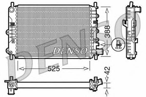 DENSO DRM10026 Radiator, engine cooling DRM10026