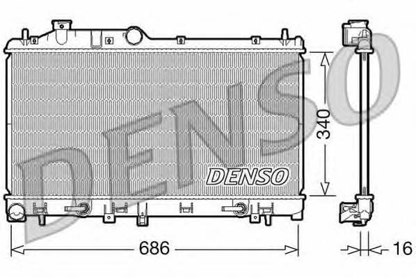 DENSO DRM36008 Radiator, engine cooling DRM36008