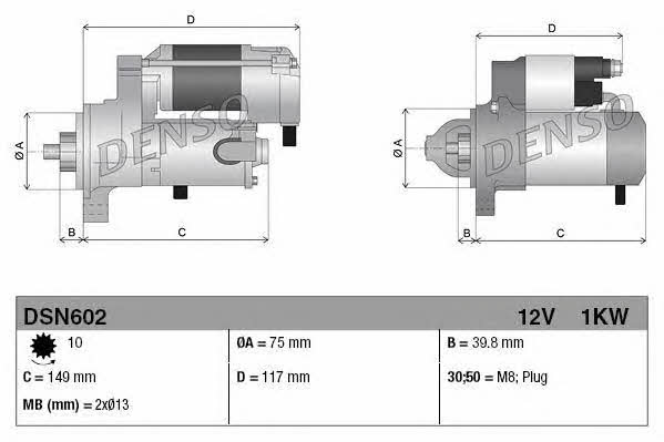 DENSO DSN602 Starter DSN602